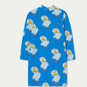 Blue Duck Print Casual Dress for Kids Dress only. The Animals Observatory